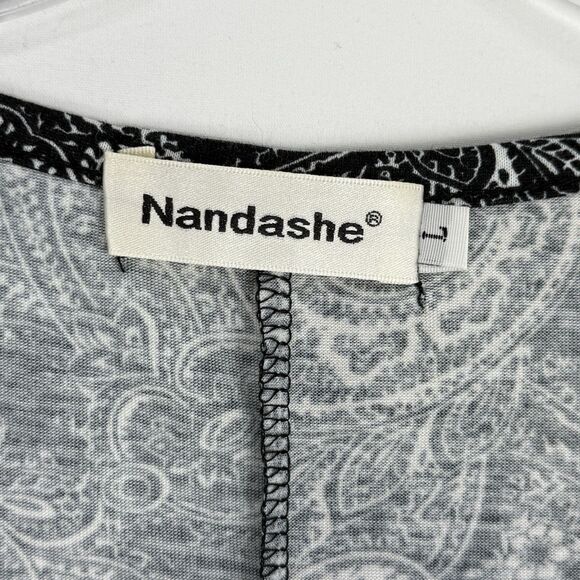 Nandashe Women 3/4 Sleeves Paisley Tunic Shirts Casual Dressy Blouse Tops Size L - Picture 11 of 16